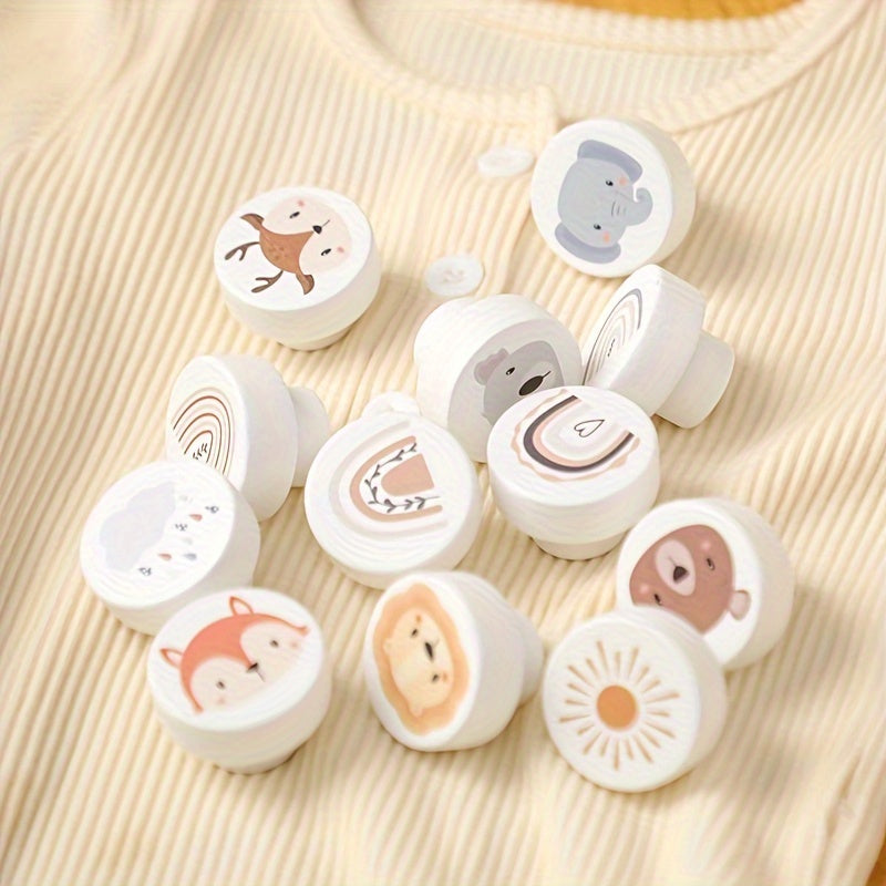 Scandi Kids Rainbow Animal Wooden Drawer Knob