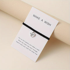 Dog Paw Love Braided Knot Bracelet for Hand Decoration Gift