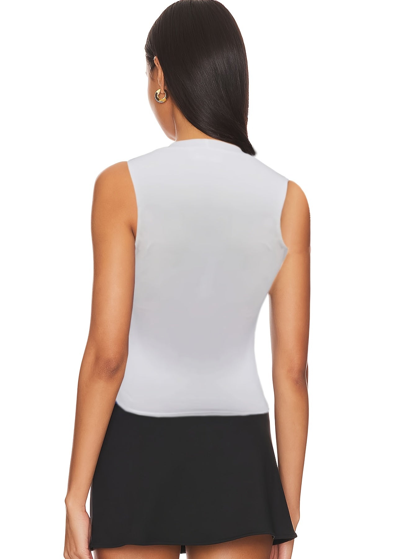 Solid Slim Tank Top Sleeveless Summer Top