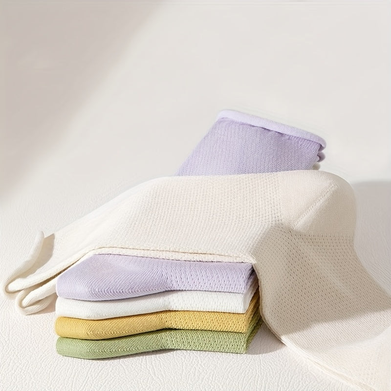8 Pairs Mid Tube Solid Socks for Women