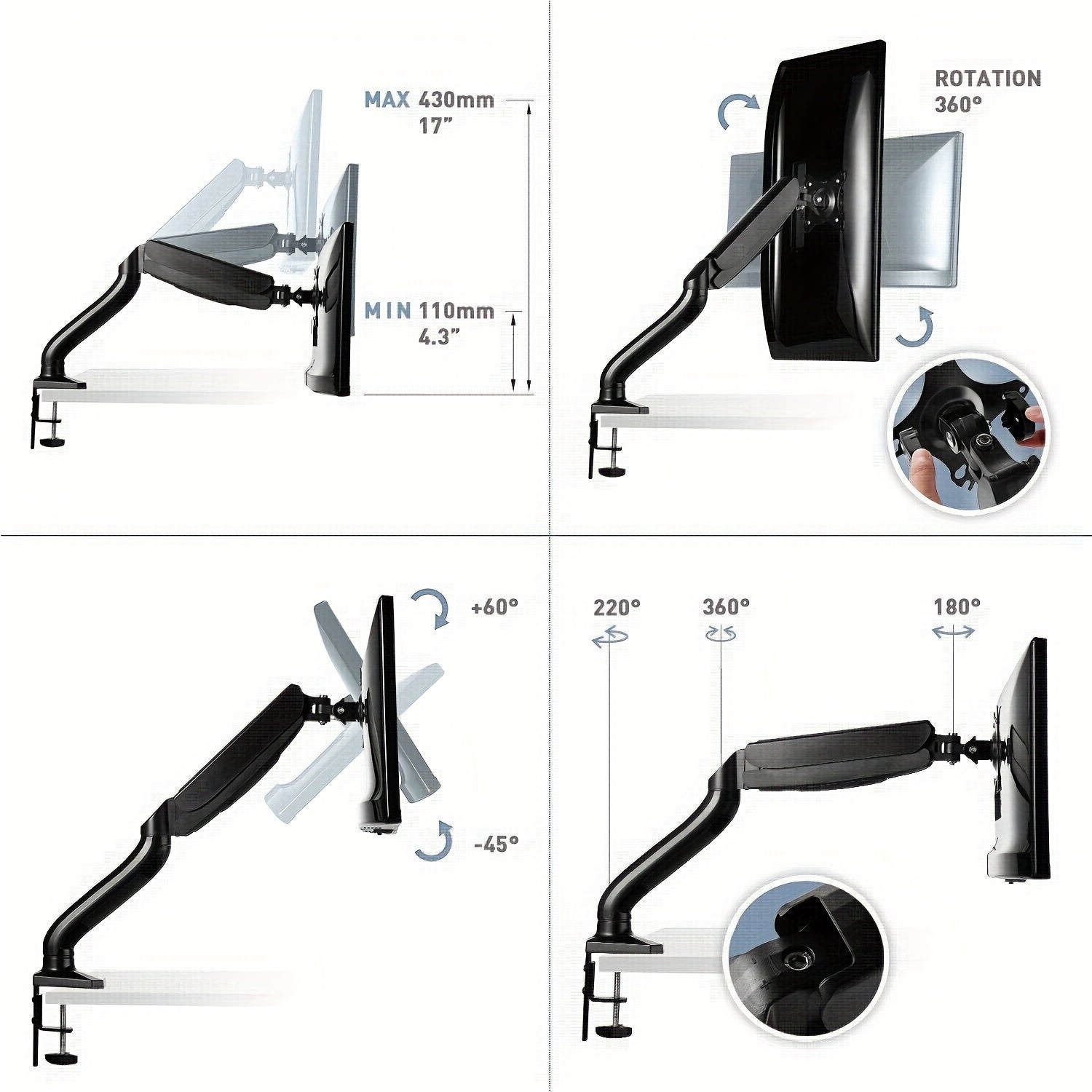 Transform Your Workspace: Single Monitor Arm Mount