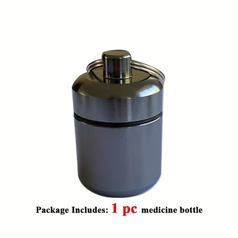 Waterproof Pill Organizer & Metal Pill Holder Keychain