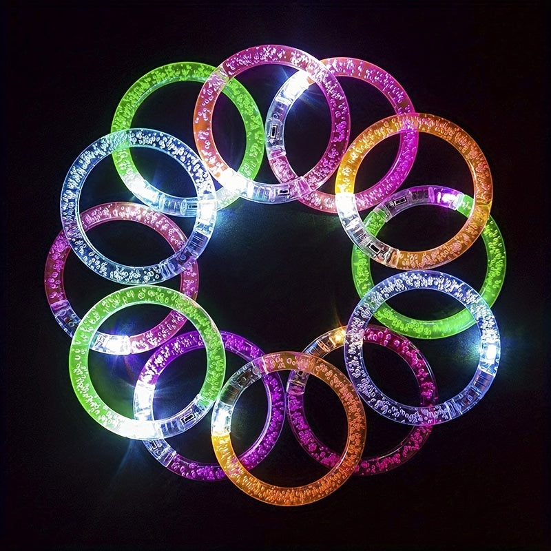 LED Glow Bracelets 6 Pack for Rave Concerts