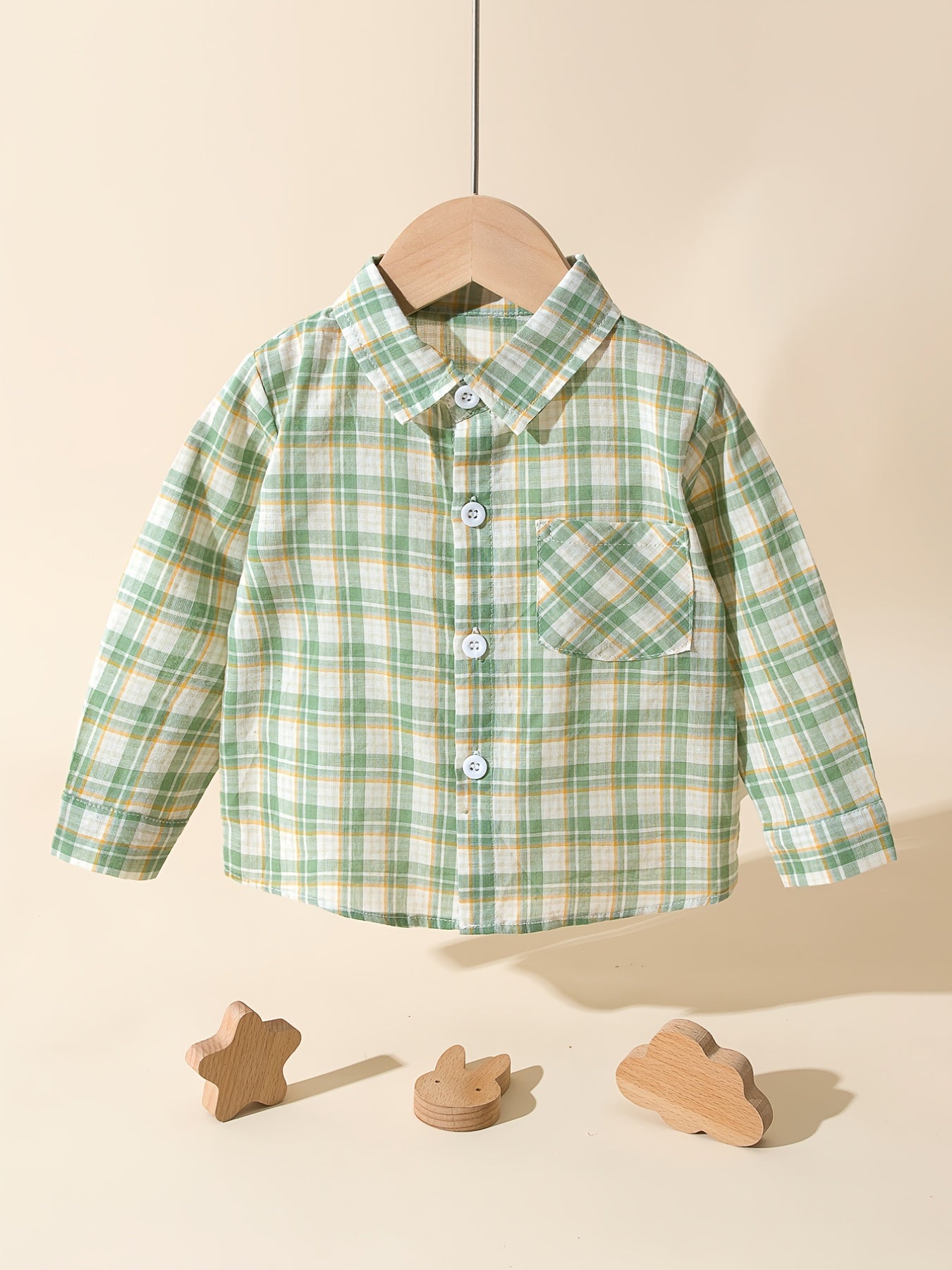 Boys Casual Plaid Long Sleeve Shirt for Autumn & Spring Kids Clothes