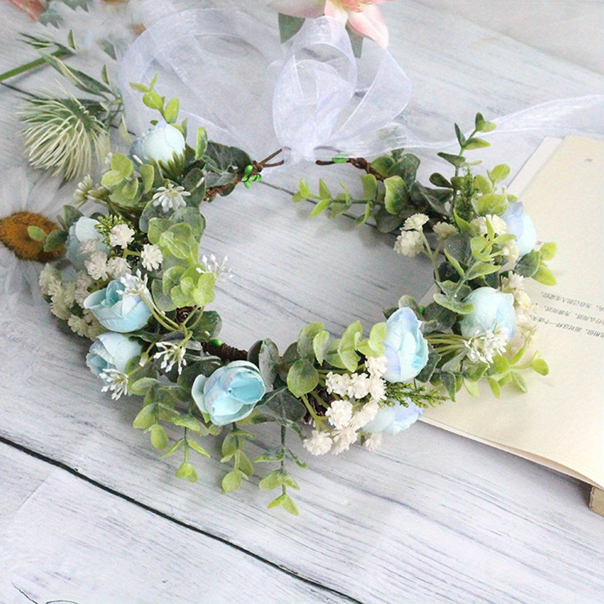 Flower Hair Wreath Garland Crown Headdress Wedding Accessories