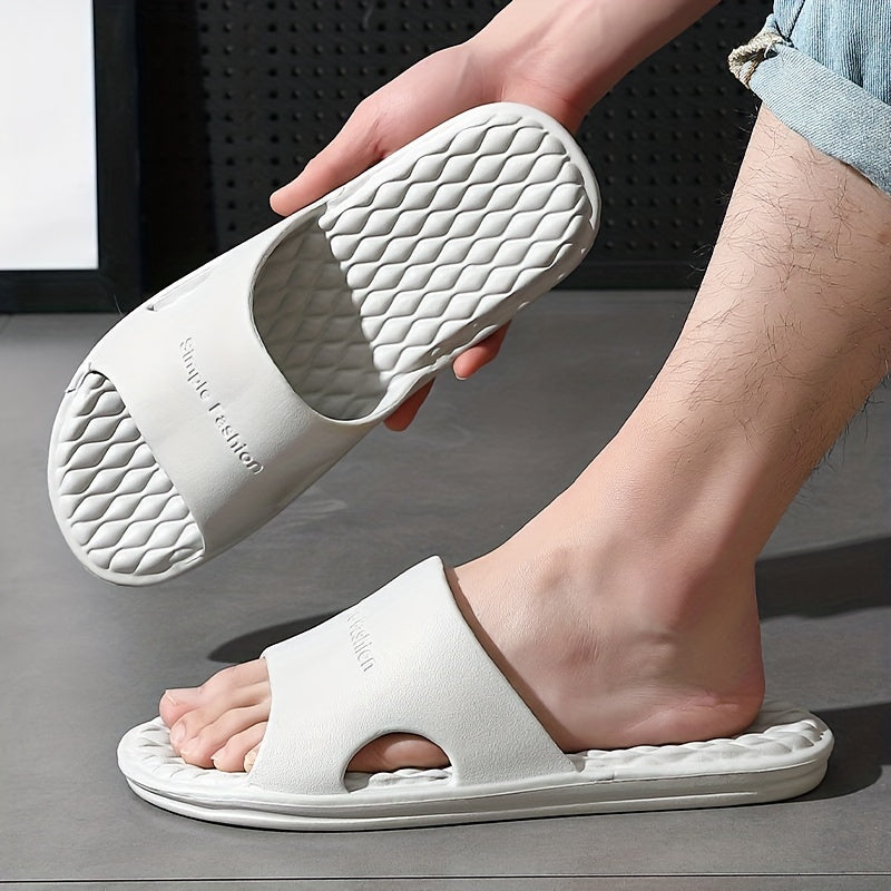 Men's Lightweight Non Slip Slides Open Toe Slippers