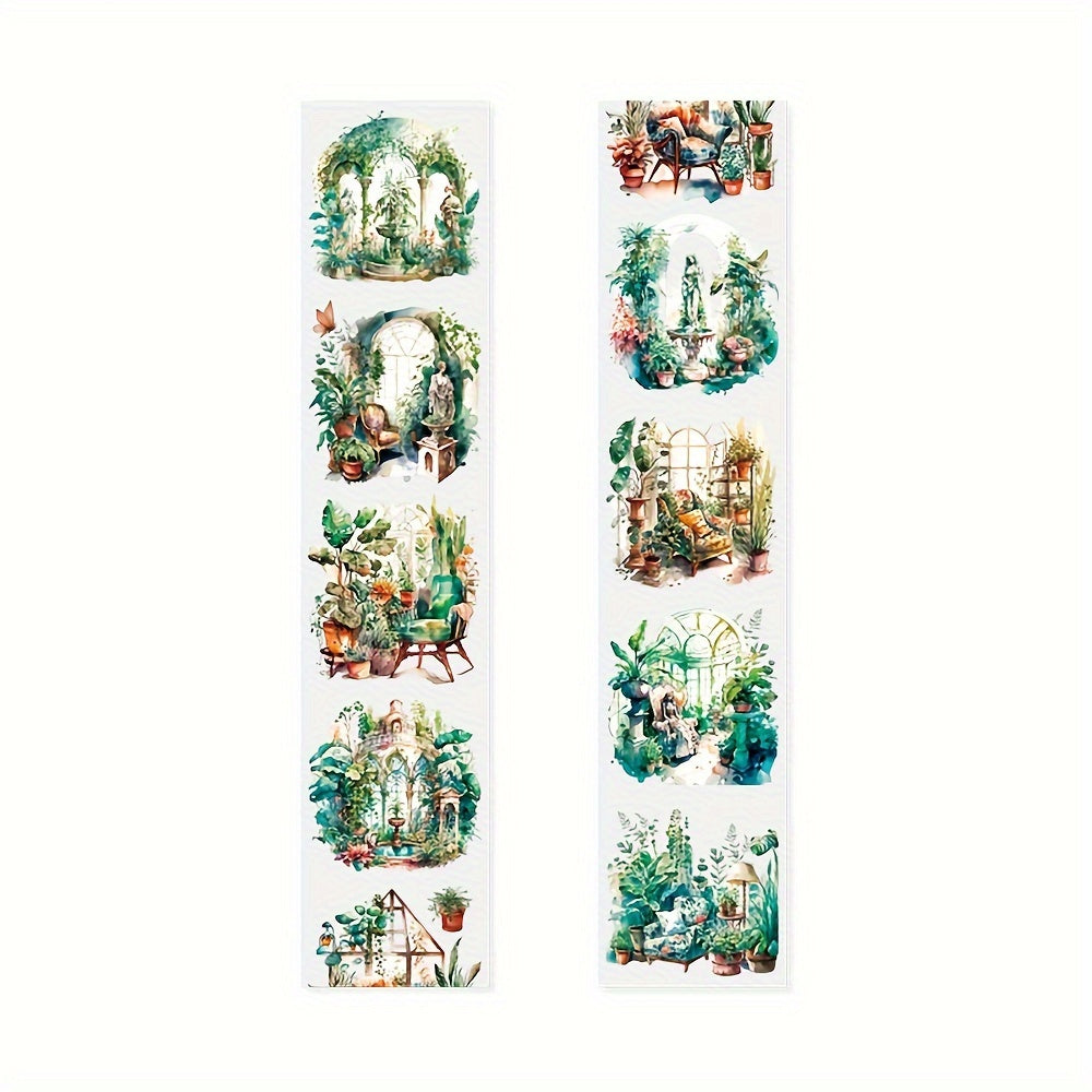 Castle Series Retro Flower Room Elf Girl PET Tape