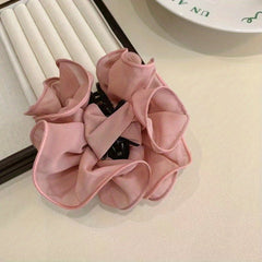 Mesh Layer Hair Claw Flower Shark Claw Ponytail Holder Hair Accessory