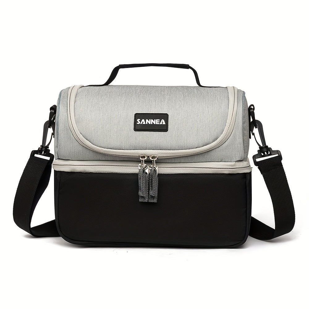 Double Layered Insulated Bag Portable Thickened Large Capacity Thermal Lunch Bag