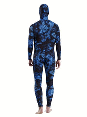 Men's Neoprene 3mm Hoodie Wetsuit Front Zipper Full Suit