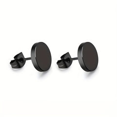 12pairs Steel Ear Studs Unisex Earrings Men Women