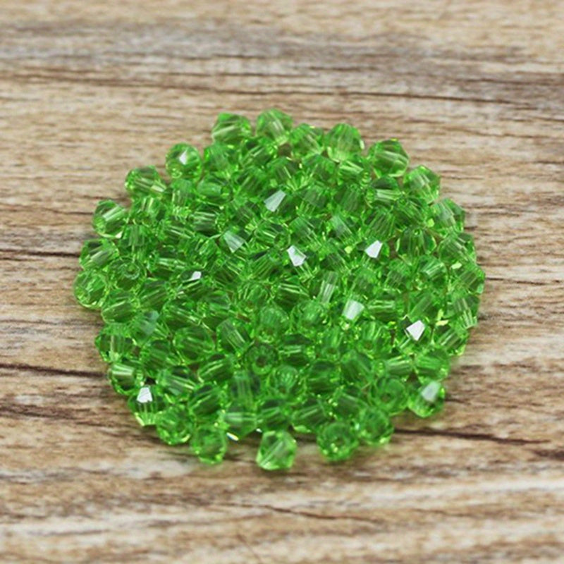 300pcs 4mm Double Cone Pointed Crystal Beads Jewelry Making