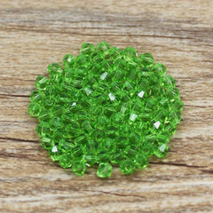 300pcs 4mm Double Cone Pointed Crystal Beads Jewelry Making