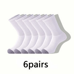 Men's Casual Sports Crew Socks 12 Pairs Gray