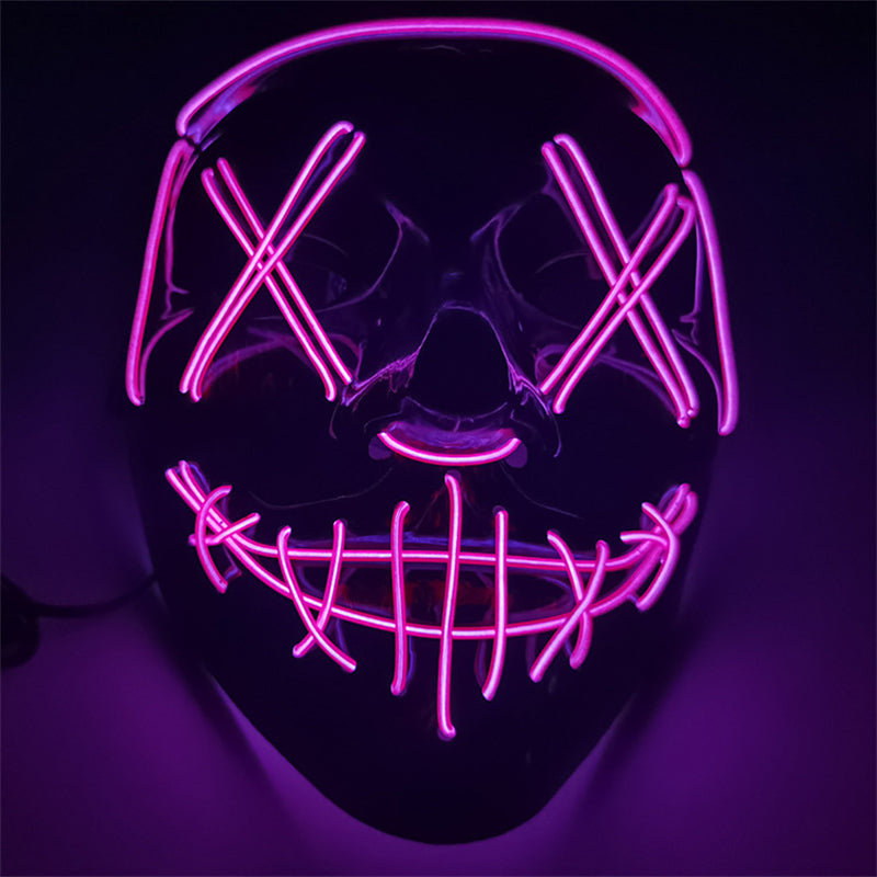 Neon LED Mask Creepy Mask For Costume Party Cosplay Mask Purge Mask