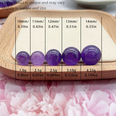 5pcs Amethyst Balls 10-14mm Natural Crystal Crafts