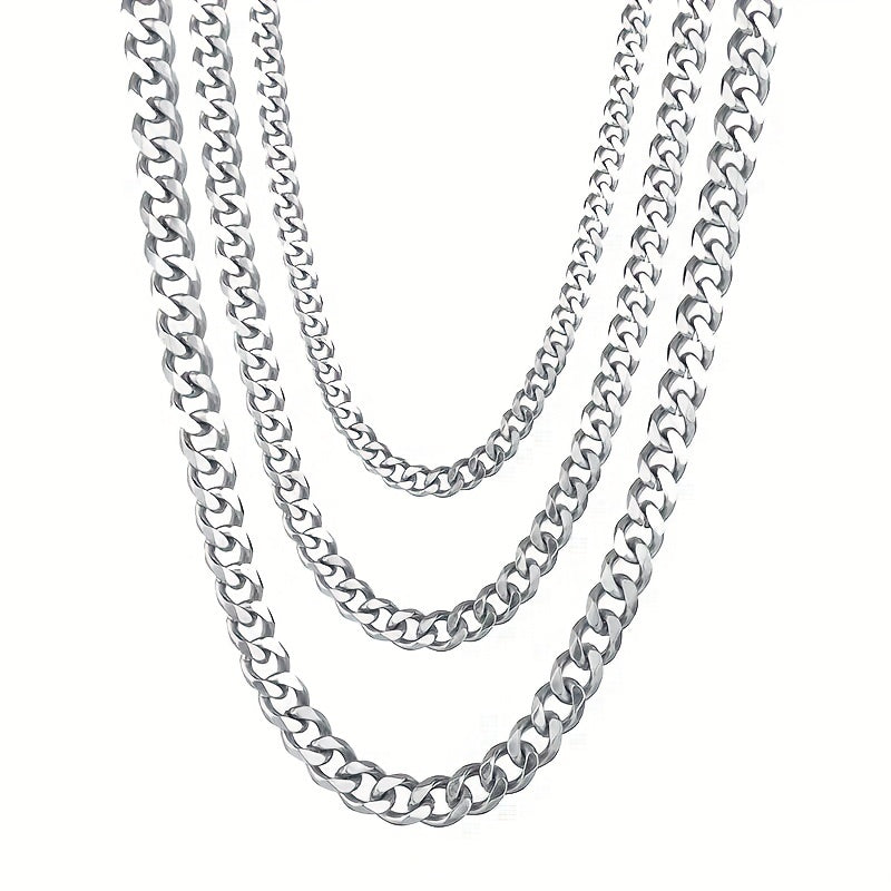 Titanium Steel Men's Necklace Stainless Steel Cuban Chain