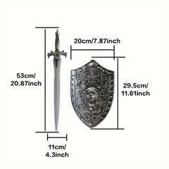 Plastic Sword Shield Medieval Knight Style Role Play Halloween