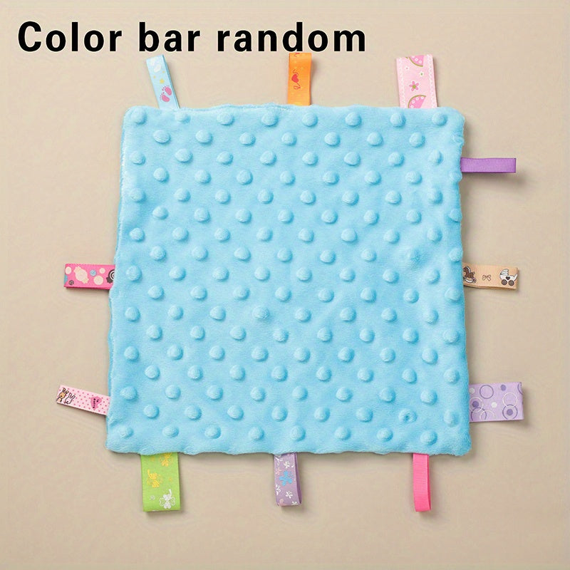 Baby Tag Security Blanket Soothing Plush Square Sensory Toy