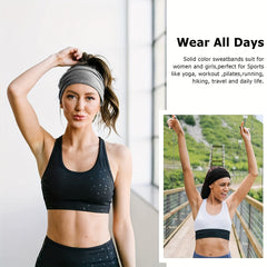 Solid Wide Headband for Sports and Daily Use