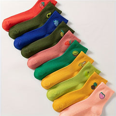 Fruit Print Low Cut Ankle Socks 10 Pairs