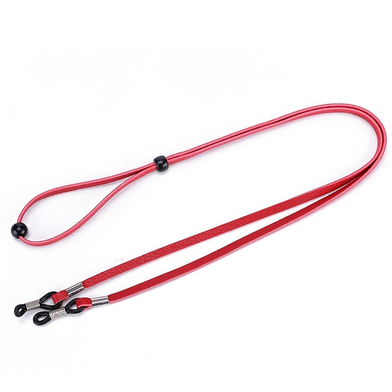 Adjustable Leather Glasses Rope Anti-falling Glasses Chain