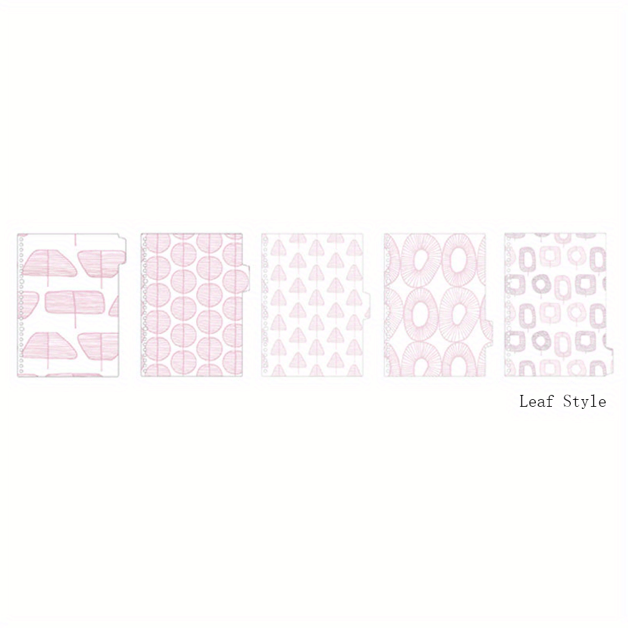 5pcs Star Leaf A5 A6 Loose Leaf Separator Page for Students & Office