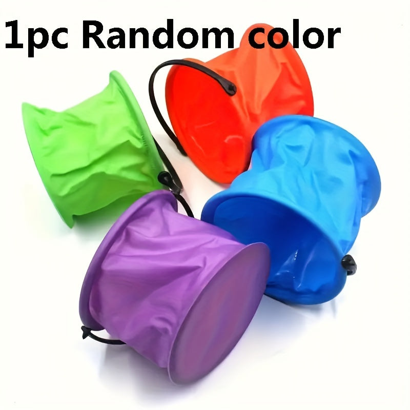 Mini Folding Beach Bucket Durable PVC Outdoor Garden Camping Travel Beach Picnic