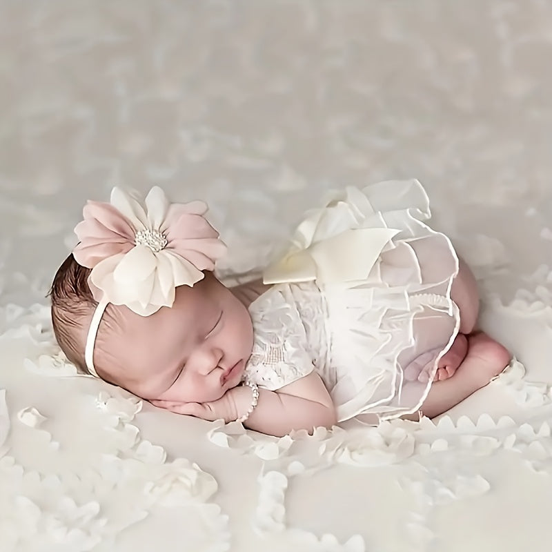 2pcs Newborn Photography Clothes Rabbit Skirt Puffy Skirt Dress Set For Girls