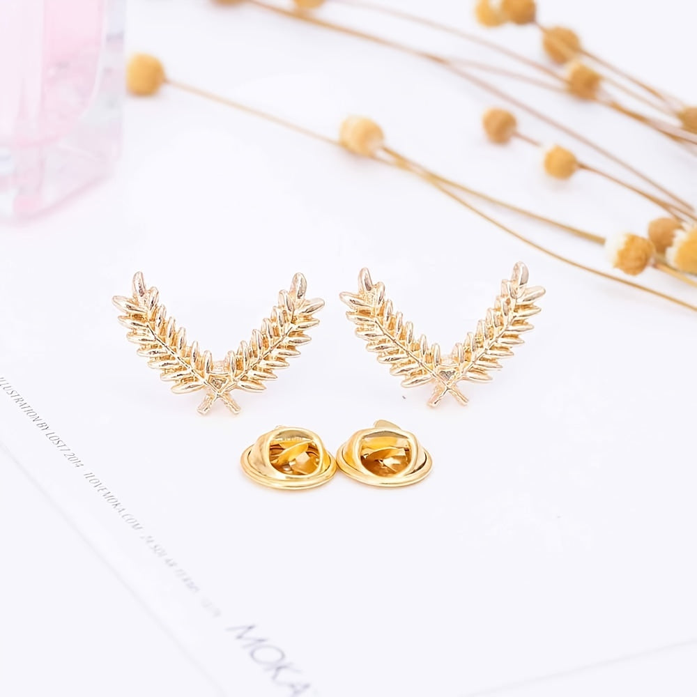 Yellow Wheat Collar Pin Brooches for Couples