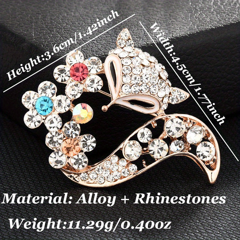 Silk Scarf Buckle with Rhinestone Pearl Brooch