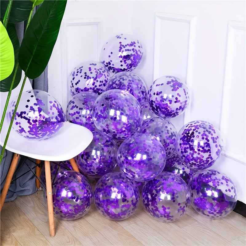 10pcs Colorful Glitter Balloons for Parties and Weddings