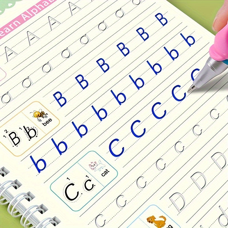 Kids Reusable Handwriting Practice Set with Visual Word Groove
