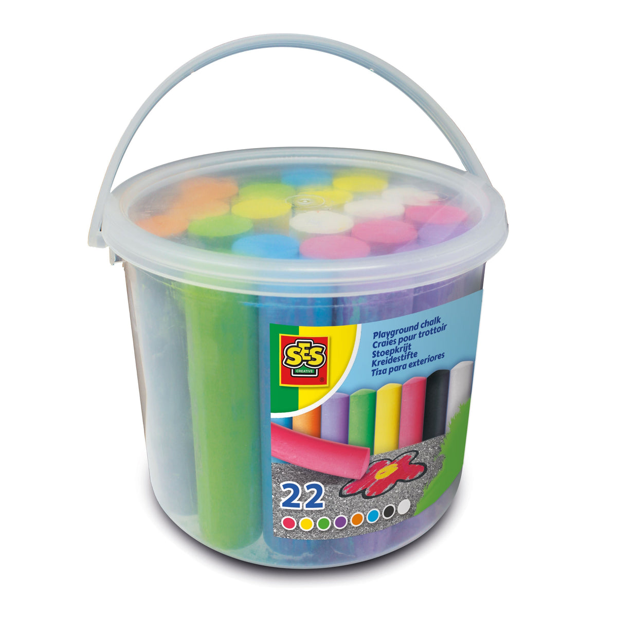 Outdoor Chalk Set 22pc Bucket