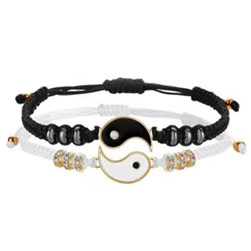 Taiji Yin Yang Couple Bracelet Set