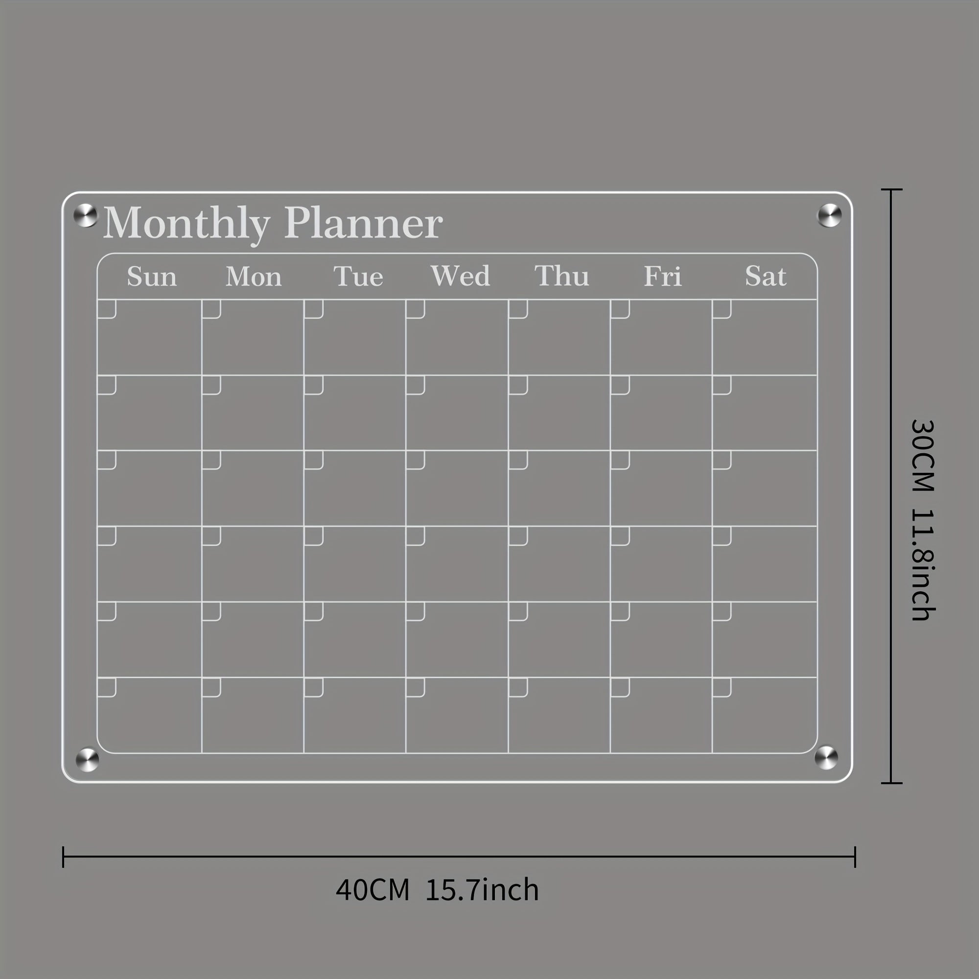 2pcs Acrylic Magnetic Calendar Sets for Fridge