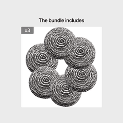 12pcs Stainless Steel Scrubber for Kitchen Bathroom and Floor