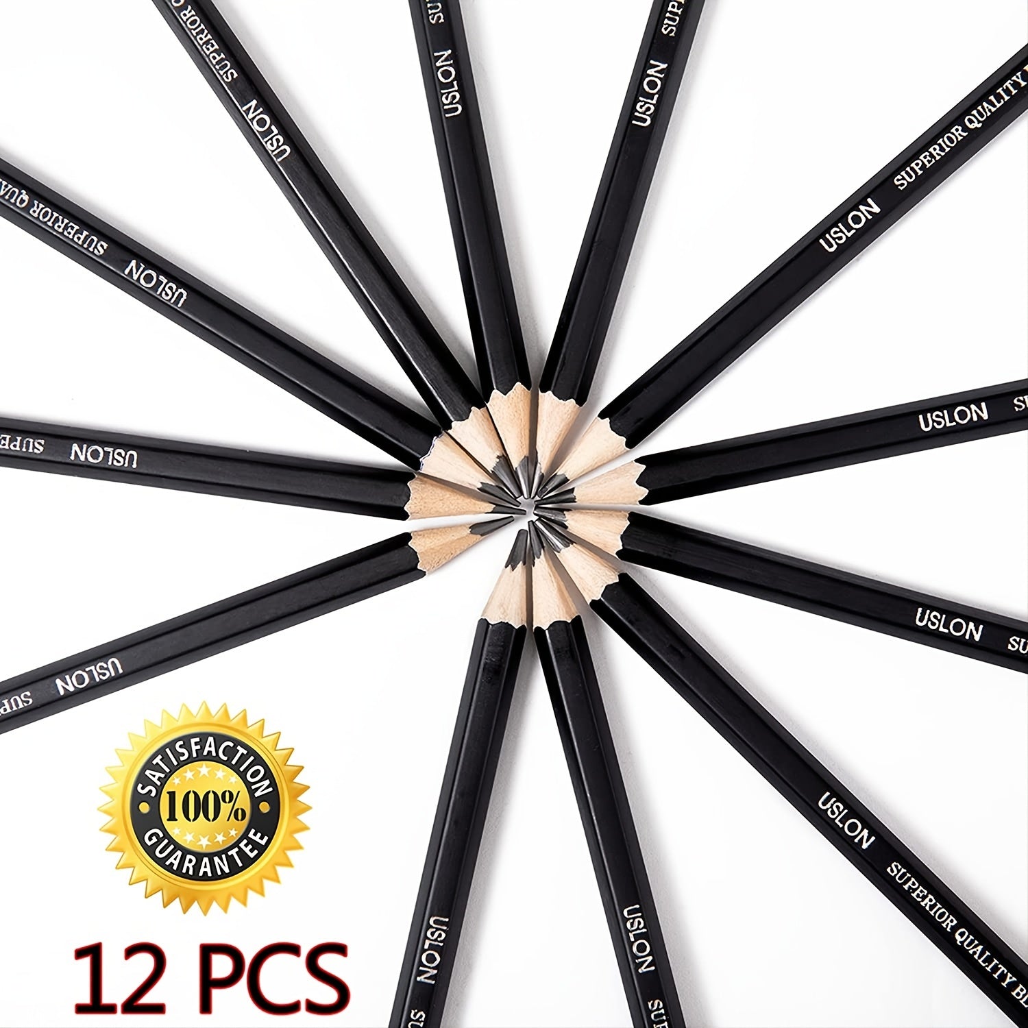 12pc Set Drawing Sketch Pencils 8B 2H Medium for Art Sketching Shading