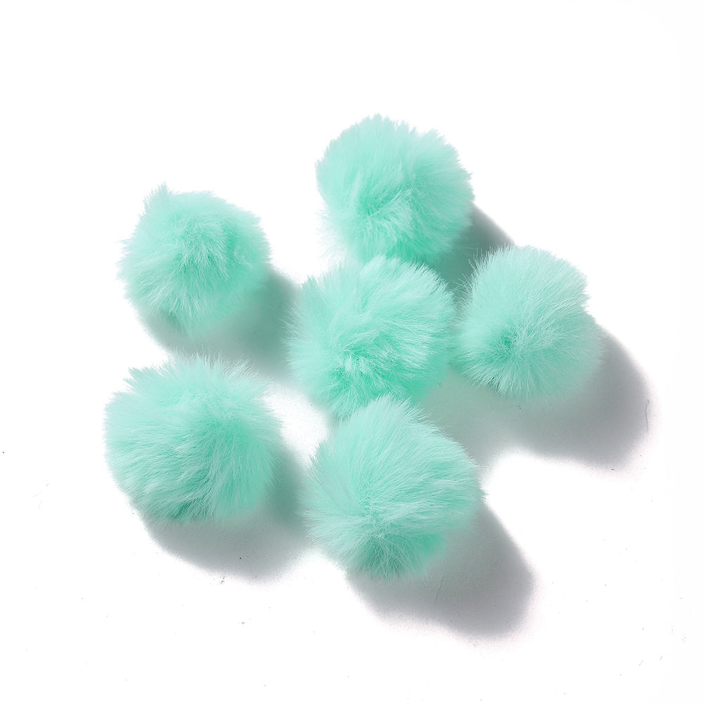 5Pcs 30mm 11 Colors Faux Rabbit Hair Ball Pendant