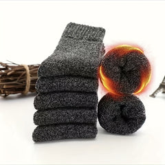 5 Pairs Men's Warm Wool Thicken Cotton Socks