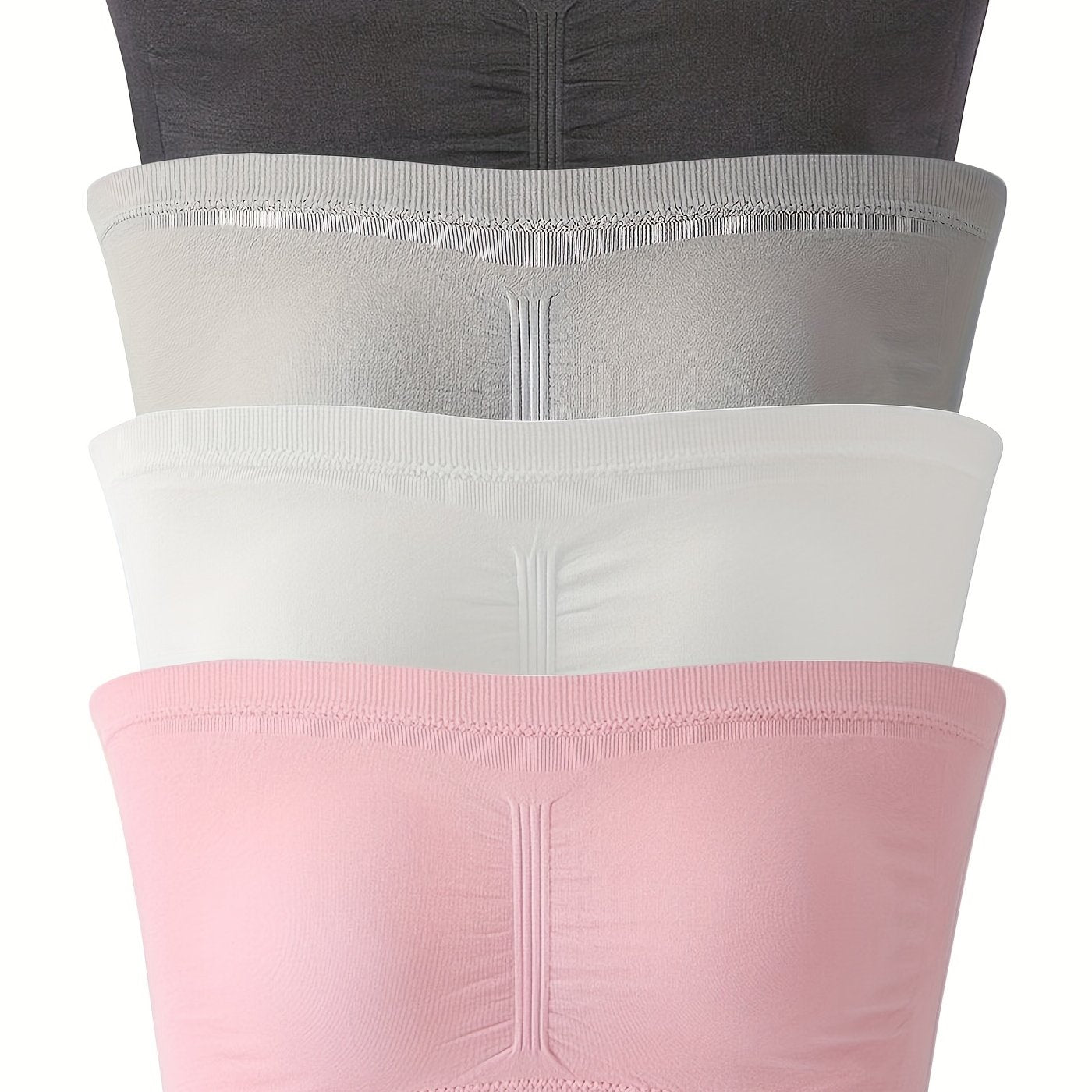 4 Pack Plus Size Sports Bra Set Seamless Removable Pad