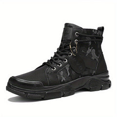 Men's Tactical Camo High Top Lace Up Boots Outdoor Hiking Shoes