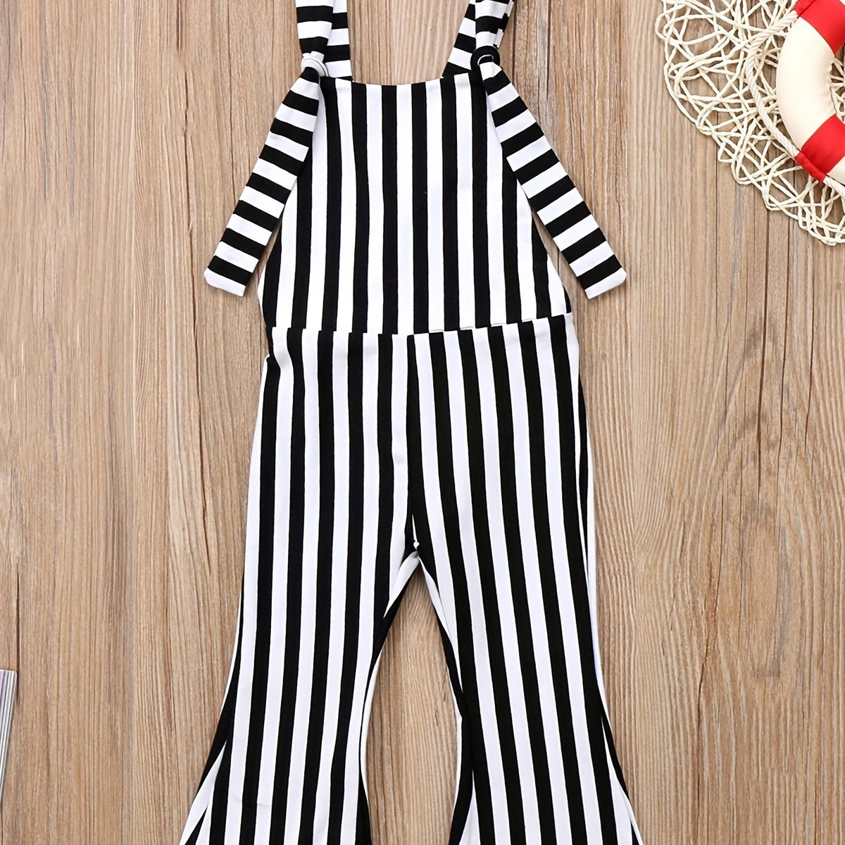 Toddler Girls Striped Flare Leg Jumpsuit Kids Summer Clothes