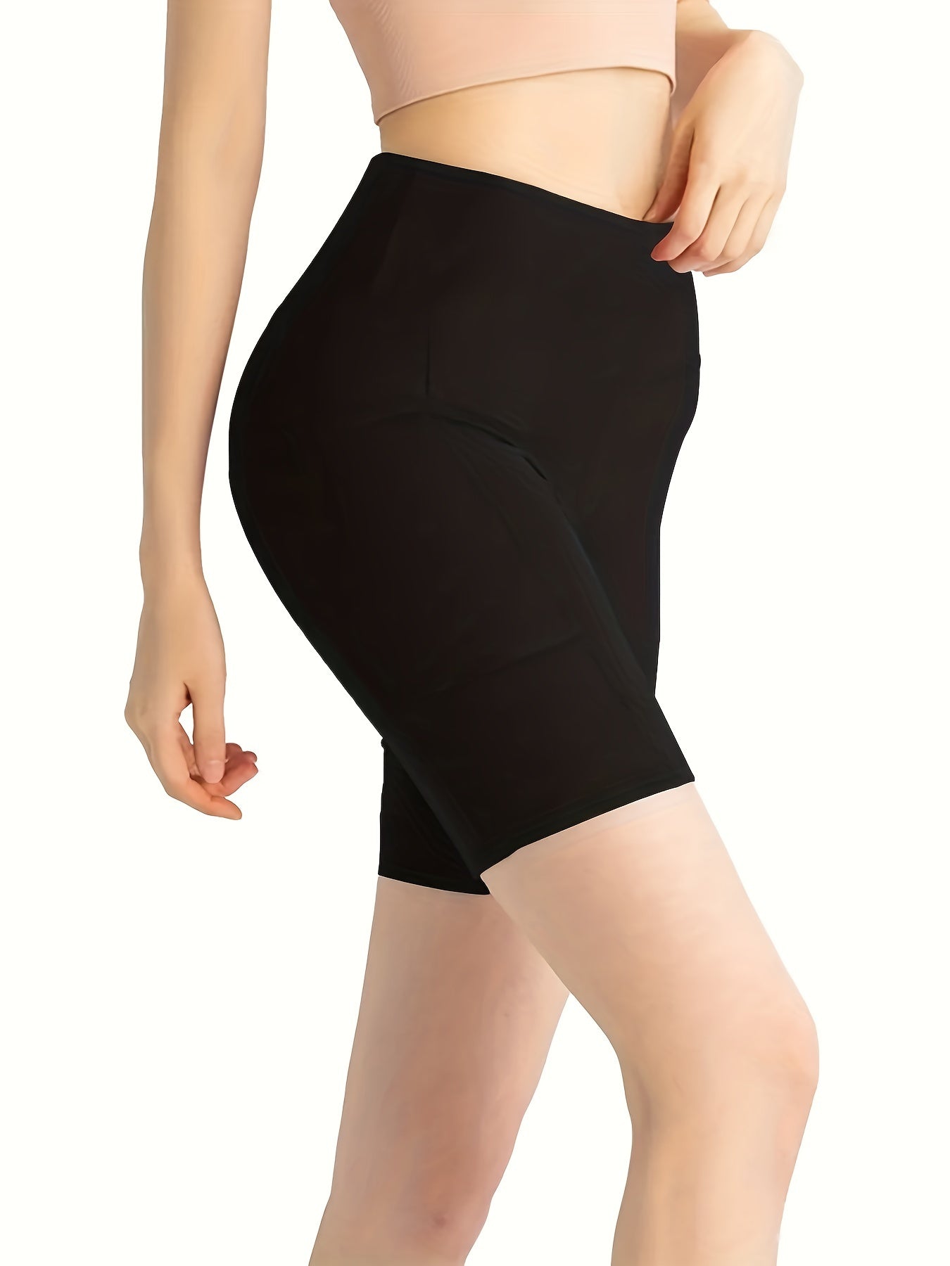  High Rise Yoga Shorts With Pockets