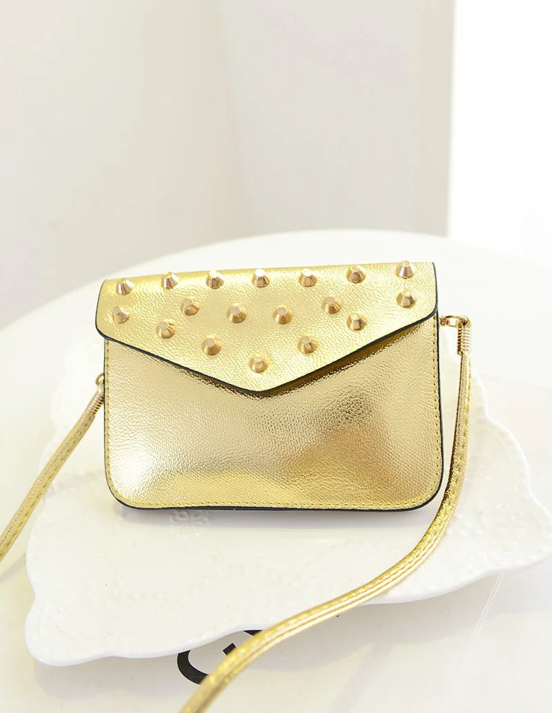 Small Rivet Women Messenger Bag for Phone & Wallet