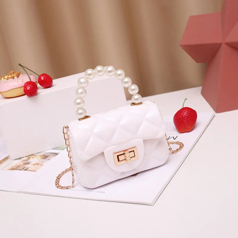 Pearls Jelly Bag Women Candy Mini Single Shoulder Bag