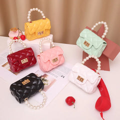 Pearls Jelly Bag Women Candy Mini Single Shoulder Bag