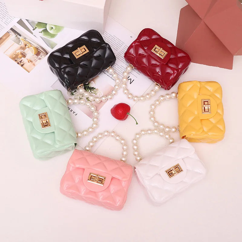 Pearls Jelly Bag Women Candy Mini Single Shoulder Bag