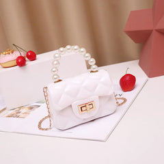 Pearls Jelly Bag Women Candy Mini Single Shoulder Bag