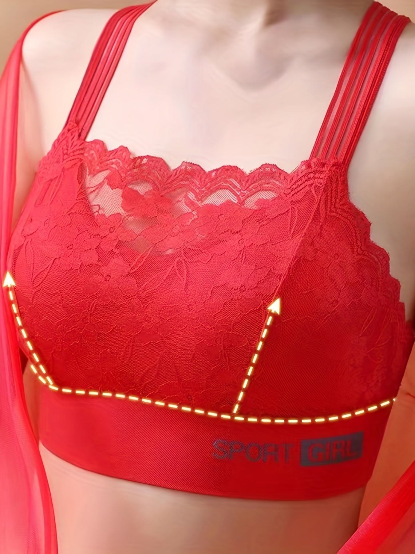 Lace Wireless Bra Breathable Trim Lingerie